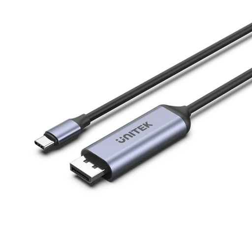 UNITEK 1.8m USB-C DisplayPort 1.4 Cable in Aluminium Housing. Supports Res up to - LX2001 - Homewares, Outdoor, Phone Accessories, Cases, Speakers, Headphones + More -