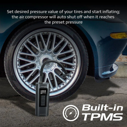 PROMATE 150PSI Portable 4in1 Air Compressor with 6000mAh Power Bank. Includes LE - LX2001 - Homewares, Outdoor, Phone Accessories, Cases, Speakers, Headphones + More -