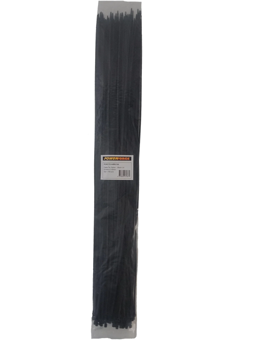 POWERFORCE Cable Tie Black UV 914mm x 4.8mm Weather Resistant Nylon. Pack of 100 - LX2001 - Homewares, Outdoor, Phone Accessories, Cases, Speakers, Headphones + More -