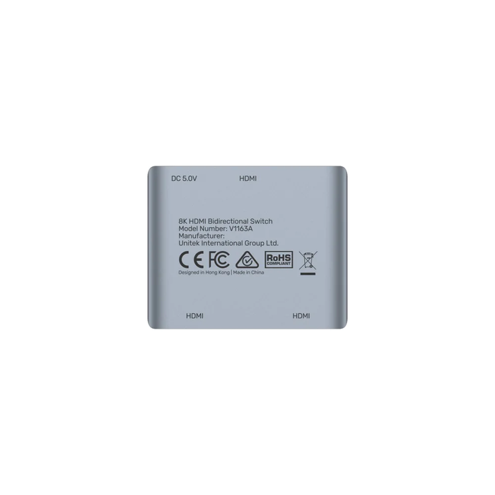 UNITEK HDMI Bi-directional Switch. Supports up to 8K@60Hz UHD. Supports 2-in-1-O