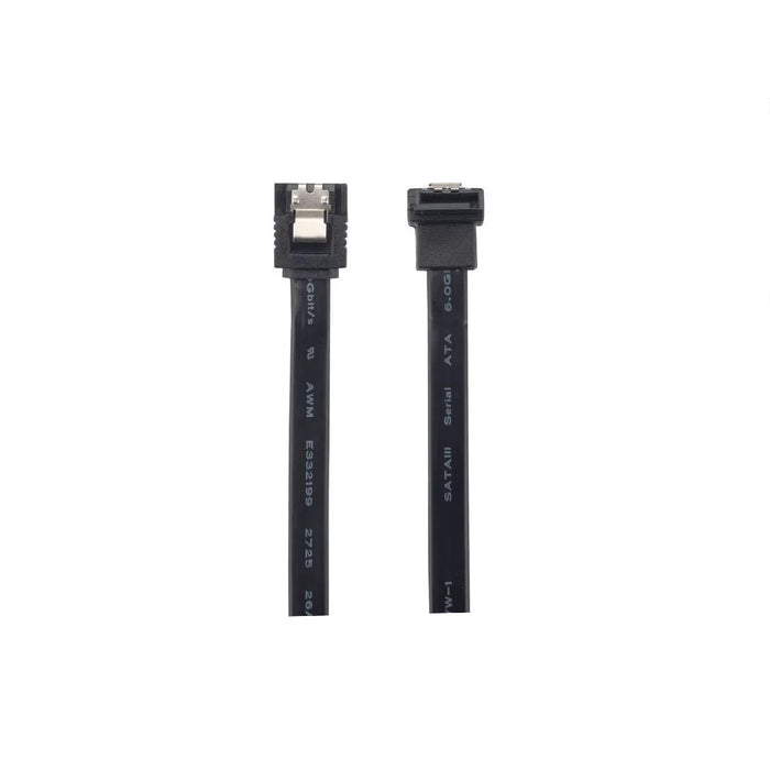 DYNAMIX 1m Right Angled SATA 6Gbs Data Cable with Latch. Black Colour - LX2001 - Homewares, Outdoor, Phone Accessories, Cases, Speakers, Headphones + More -