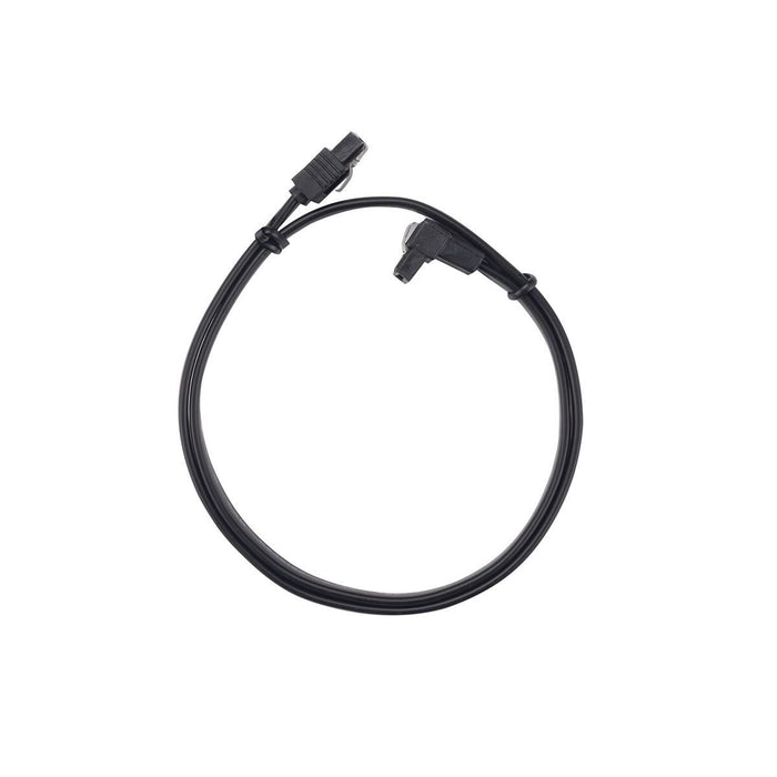 DYNAMIX 0.2m Right Angled SATA 6Gbs Data Cable With Latch. Black Colour.