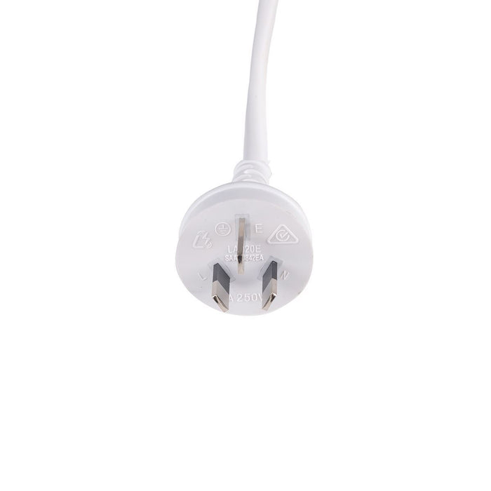 DYNAMIX 1M 3-Pin Plug to Bare End, 3 Core 1mm Cable, White Colour, SAA Approved