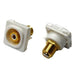 AMDEX White RCA to F Connector. Gold Plated - LX2001 - Homewares, Outdoor, Phone Accessories, Cases, Speakers, Headphones + More -