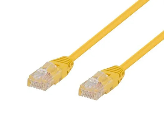DYNAMIX 7.5m Cat5e Yellow UTP Lead (T568A Specification) 100MHz 24AWG Slimline M - LX2001 - Homewares, Outdoor, Phone Accessories, Cases, Speakers, Headphones + More -