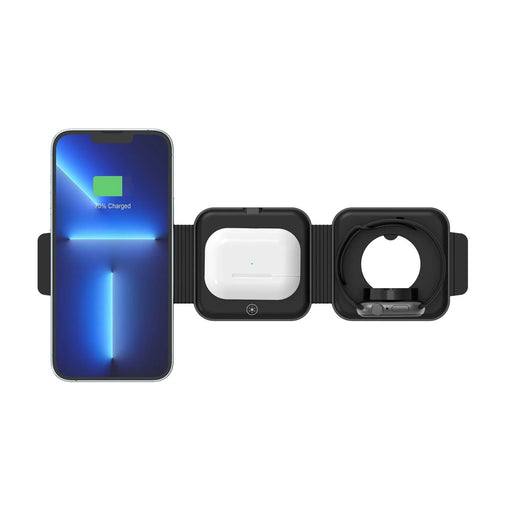 UNITEK 15W Travel MagCharge 3-in-1 Qi Wireless Foldable Phone Charger. Small Fle - LX2001 - Homewares, Outdoor, Phone Accessories, Cases, Speakers, Headphones + More -