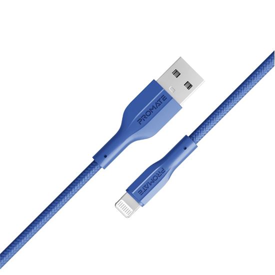 PROMATE 1M USB-A to Lightning Connector Super Flexible Cable. Supports 2A Chargi