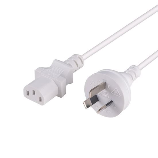 1.5M 3-Pin Plug to IEC C13 Female Plug 10A SAA Power Cord. 1.0mm Copper Core