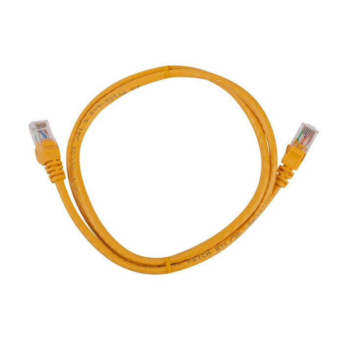 DYNAMIX 10m Cat6 Yellow UTP Patch Lead (T568A Specification) 250MHz 24AWG Slimli
