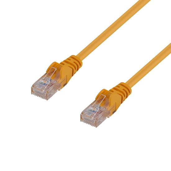 DYNAMIX 10m Cat6 Yellow UTP Patch Lead (T568A Specification) 250MHz 24AWG Slimli