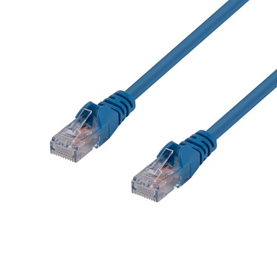 DYNAMIX 1m Cat6 Blue UTP Patch Lead (T568A Specification) 250MHz 24AWG Slimline