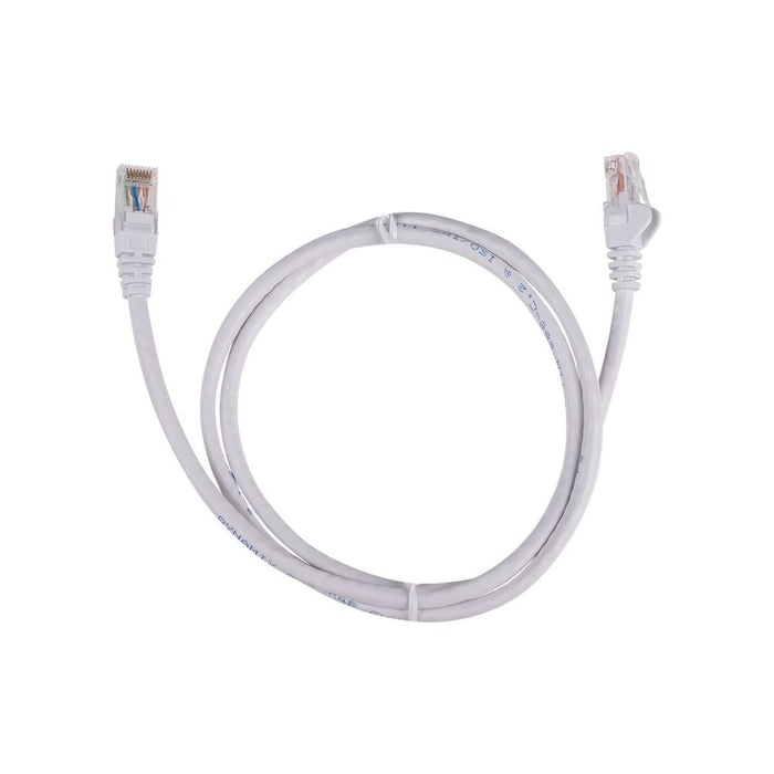 DYNAMIX 1m Cat6 White UTP Patch Lead (T568A Specification) 250MHz 24AWG Slimline