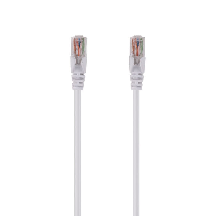 DYNAMIX 10m Cat6 White UTP Patch Lead (T568A Specification) 250MHz 24AWG Slimlin
