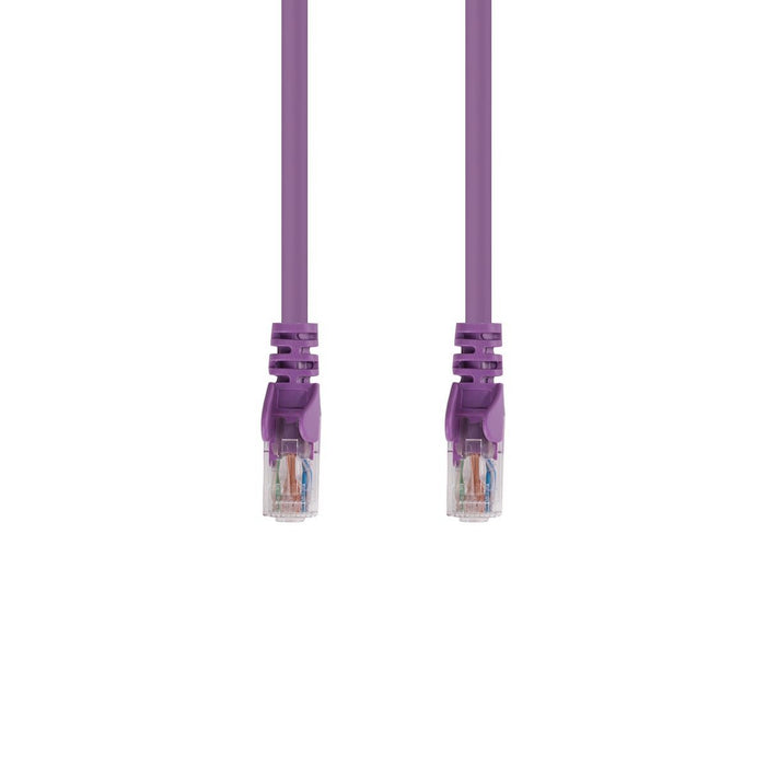DYNAMIX 1m Cat6 UTP Cross Over Patch Lead - Purple with Label 24AWG Slimline Sna