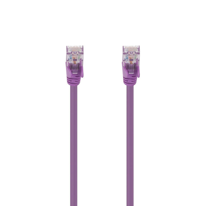 DYNAMIX 3m Cat6 UTP Cross Over Patch Lead - Purple with Label 24AWG Slimline Sna