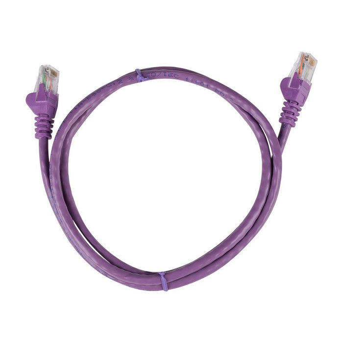 DYNAMIX 2m Cat6 UTP Cross Over Patch Lead - Purple with Label 24AWG Slimline Sna