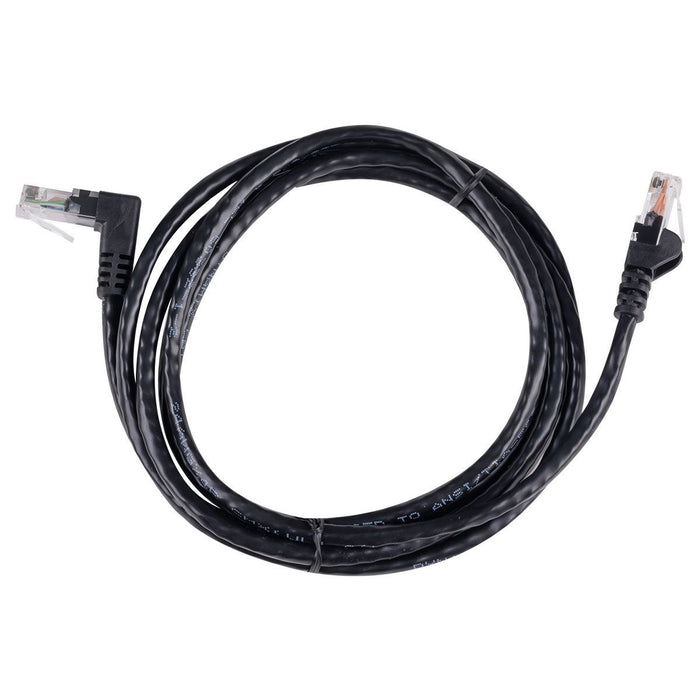 DYNAMIX 0.5m Cat6 Black UTP Right Angled Patch Lead 250MHz (T568A Specification)