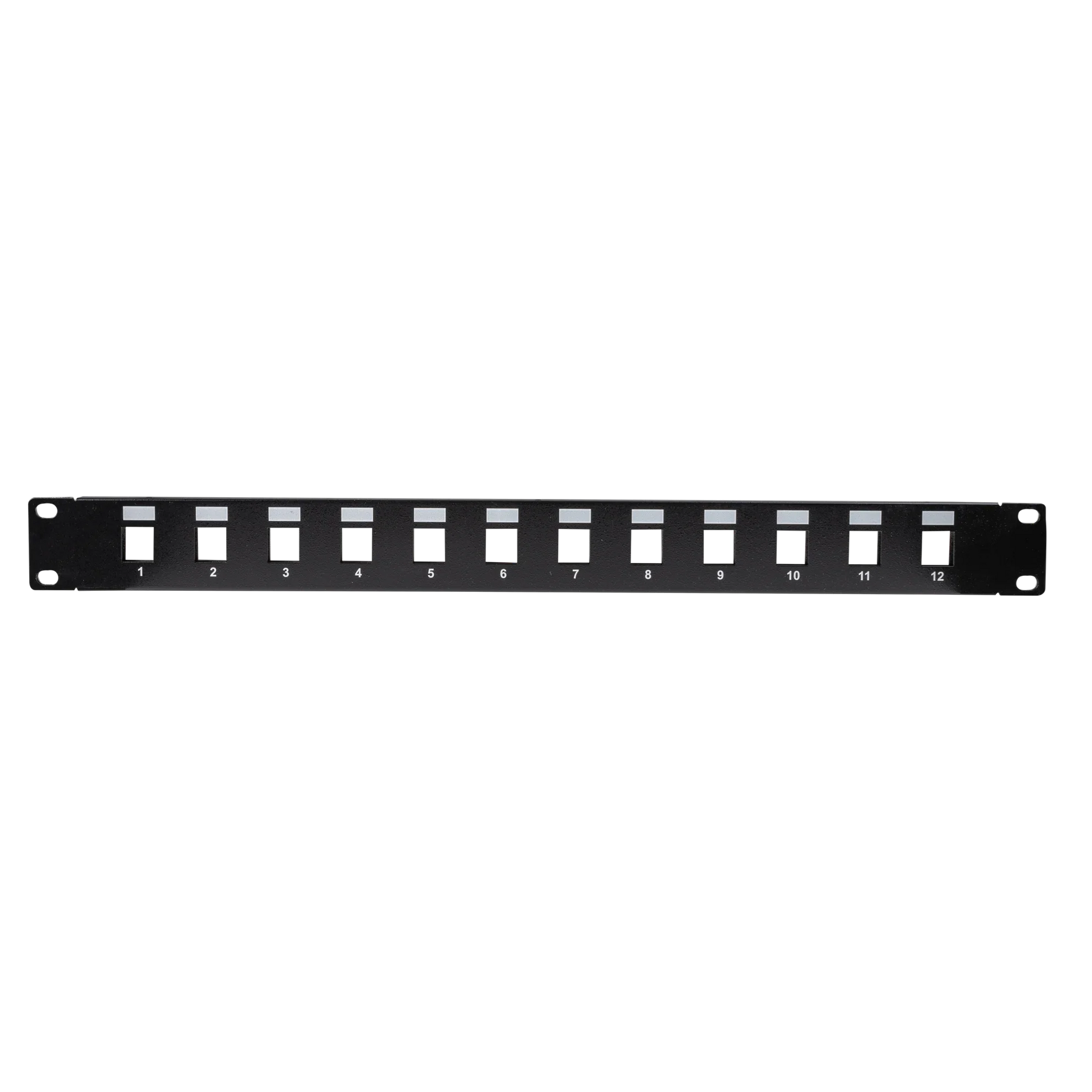 DYNAMIX 19'' 12 Port Unloaded Patch Panel Keystone Inserts, 1RU *REQUI ...