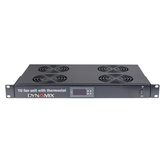 DYNAMIX 1U Fan Unit with Digital Thermostat. 4x Fans, 19'' Installation. 290mm D - LX2001 - Homewares, Outdoor, Phone Accessories, Cases, Speakers, Headphones + More -
