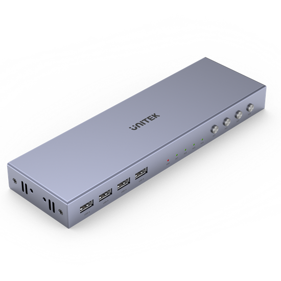 UNITEK HDMI KVM 4-in-1-Out Switch & Supports 4K@60Hz UHD. Includes 4x USB-A Port