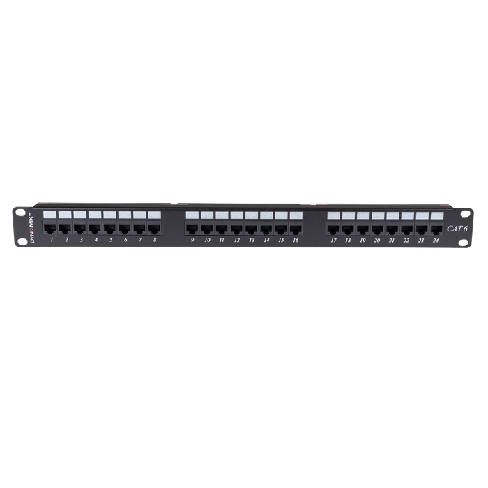 DYNAMIX 24 Port 19'' Cat6 UTP Patch Panel, T568A & T568B Wiring. 1RU ...