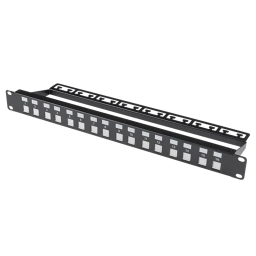 DYNAMIX 16 Port Unloaded Patch Panel, Shuttered Keystone Inserts, 1RU - LX2001 - Homewares, Outdoor, Phone Accessories, Cases, Speakers, Headphones + More -