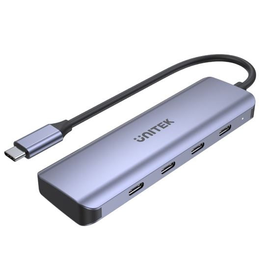 UNITEK 4-in-1 Multi Port Hub with USB-C Connector. Includes 4 x USB-C Ports. USB
