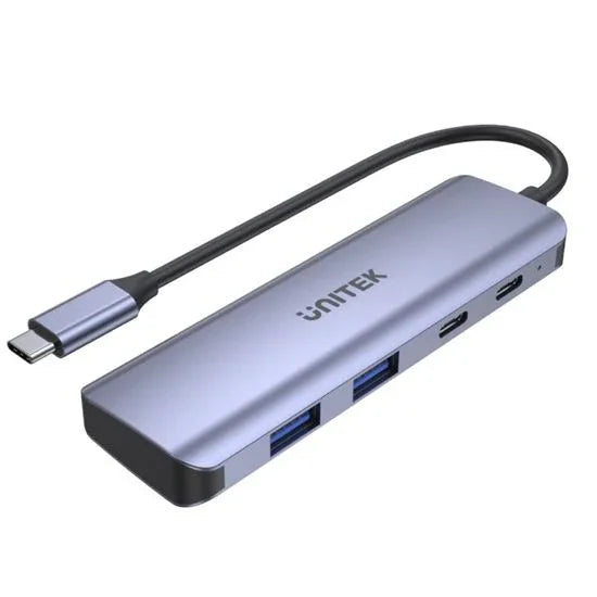 UNITEK 4-in-1 Multi Port Hub with USB-C Connector. Includes 2 x USB-C ...