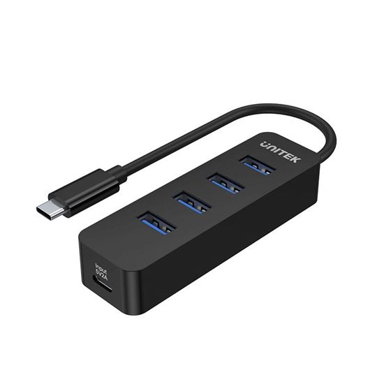 UNITEK USB 3.0 4-Port Hub with USB-C Connector Cable. Includes 4x USB-A Ports, 1