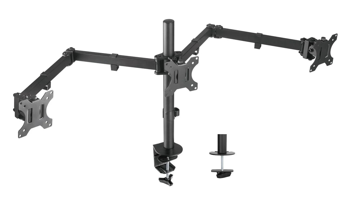 BRATECK 13"-27" Triple Monitor Economy Desk Mount Bracket. Detachable VESA Plate - LX2001 - Homewares, Outdoor, Phone Accessories, Cases, Speakers, Headphones + More -