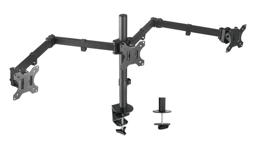BRATECK 13"-27" Triple Monitor Economy Desk Mount Bracket. Detachable VESA Plate - LX2001 - Homewares, Outdoor, Phone Accessories, Cases, Speakers, Headphones + More -