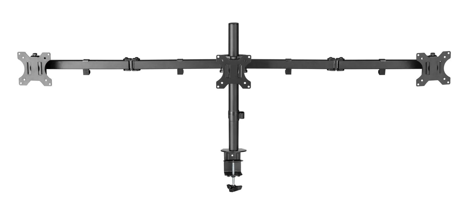 BRATECK 13"-27" Triple Monitor Economy Desk Mount Bracket. Detachable VESA Plate - LX2001 - Homewares, Outdoor, Phone Accessories, Cases, Speakers, Headphones + More -