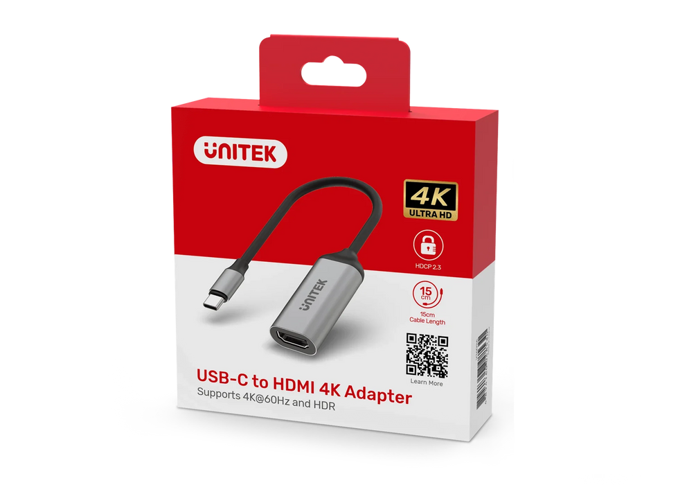 UNITEK USB-C to HDMI 4K Adapter. Stream with HDCP2.3; Supports a Wide Range of D - LX2001 - Homewares, Outdoor, Phone Accessories, Cases, Speakers, Headphones + More -