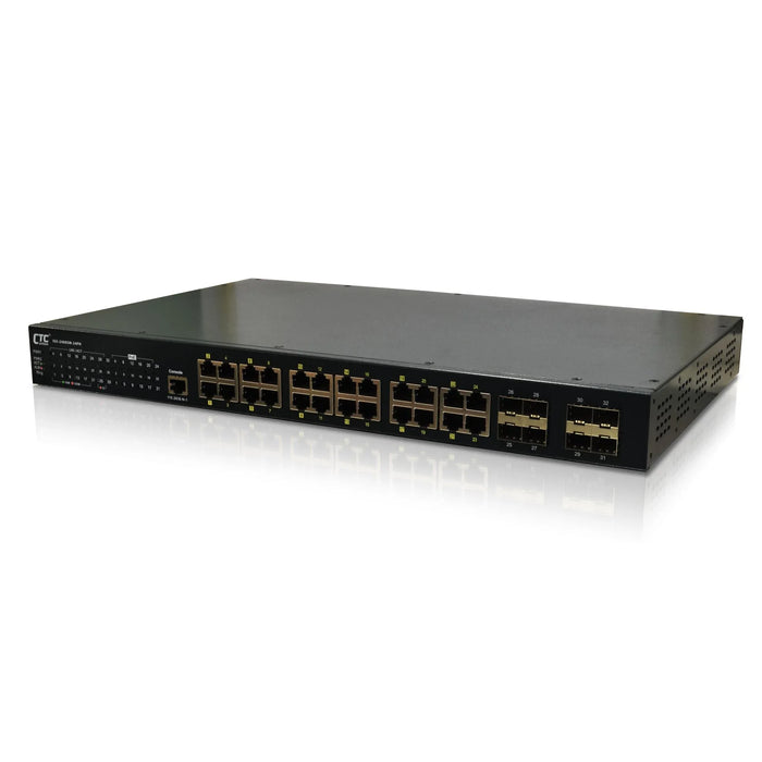 CTC UNION 24 Port Gigabit POE Industrial Central Managed Switch. 24x10/100/1000B - LX2001 - Homewares, Outdoor, Phone Accessories, Cases, Speakers, Headphones + More -