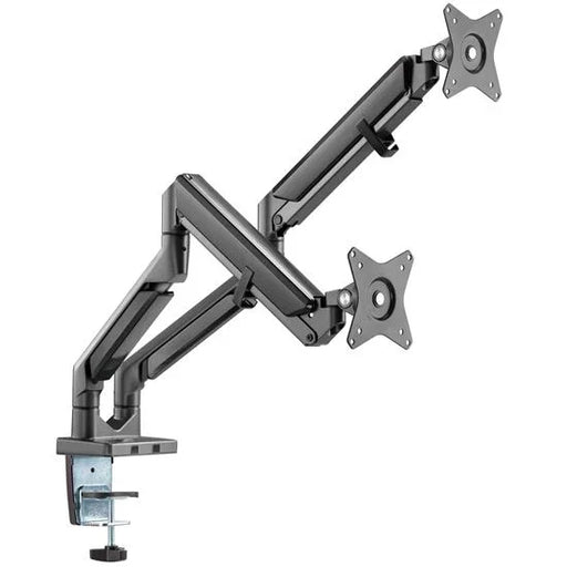BRATECK 17''-32'' Polished Aluminium Gas-Spring Desk Mount Duel Monitor Arm. Sup - LX2001 - Homewares, Outdoor, Phone Accessories, Cases, Speakers, Headphones + More -