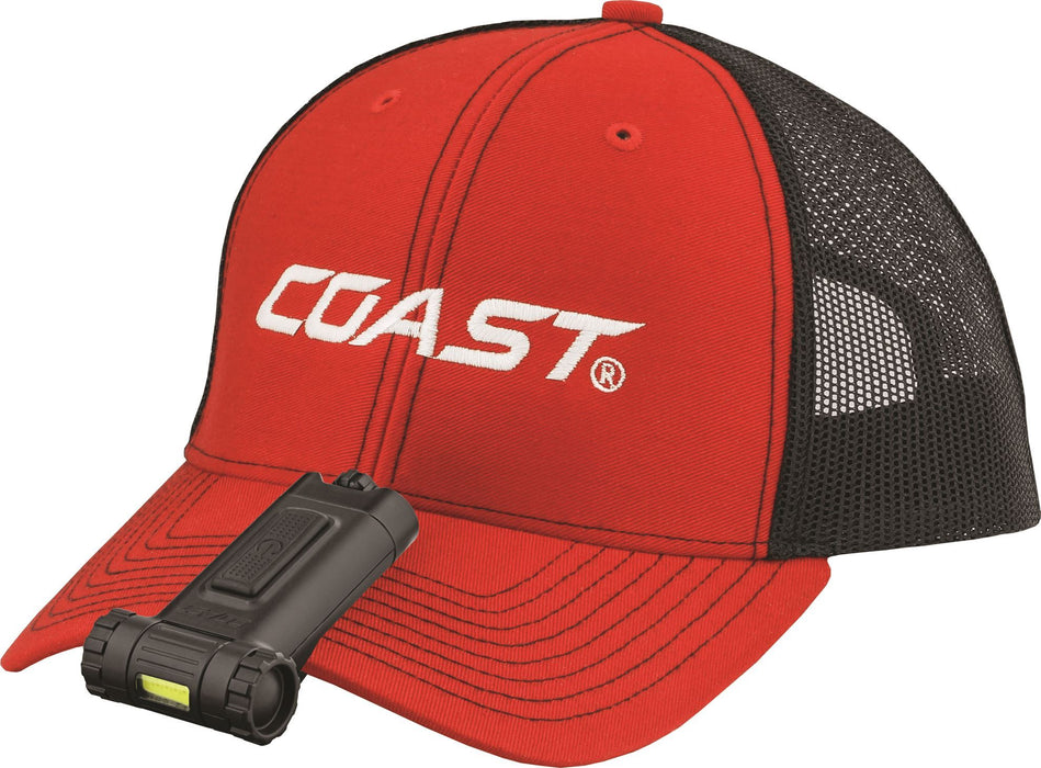 COAST LED Cliplight with Dual-Color White & Red Beam. 80 Lumens, IP54 Water & Du