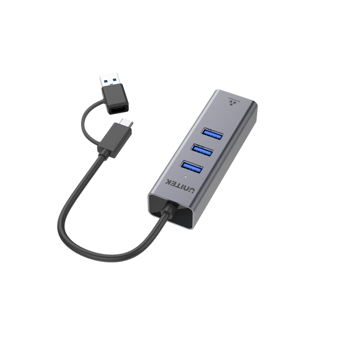 UNITEK 4-in-1 USB Multi-port Hub with 2-in-1 Connectors (USB-C & USB-A). Include - LX2001 - Homewares, Outdoor, Phone Accessories, Cases, Speakers, Headphones + More -