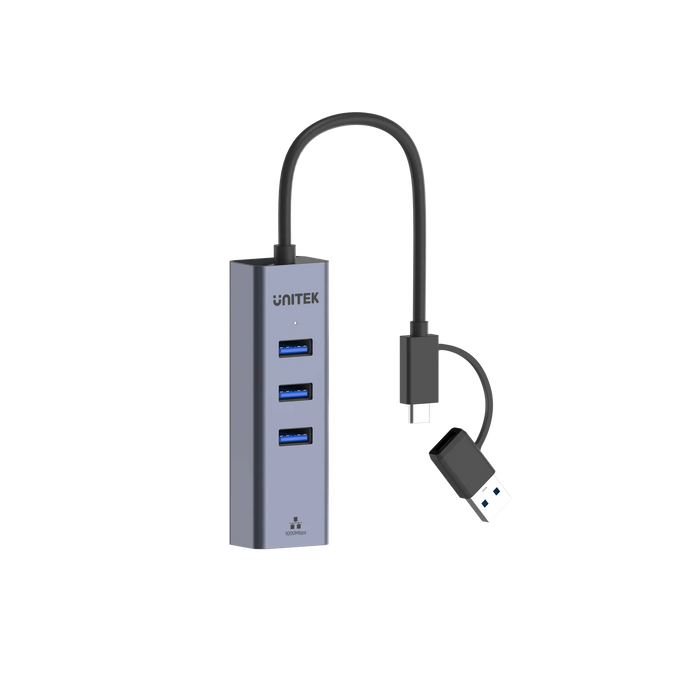 UNITEK 4-in-1 USB Multi-port Hub with 2-in-1 Connectors (USB-C & USB-A). Include - LX2001 - Homewares, Outdoor, Phone Accessories, Cases, Speakers, Headphones + More -