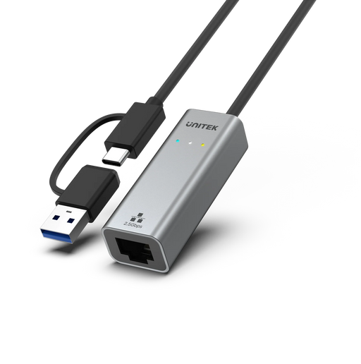 UNITEK USB to 2.5G Ethernet Adapter with 2-in-1 Connectors (USB-C & USB-A). Supp - LX2001 - Homewares, Outdoor, Phone Accessories, Cases, Speakers, Headphones + More -