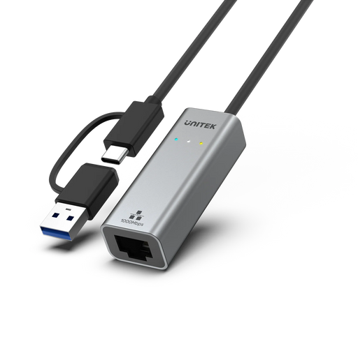UNITEK USB to Gig Ethernet Adapter with 2-in-1 Connectors (USB-C & USB-A). Suppo - LX2001 - Homewares, Outdoor, Phone Accessories, Cases, Speakers, Headphones + More -