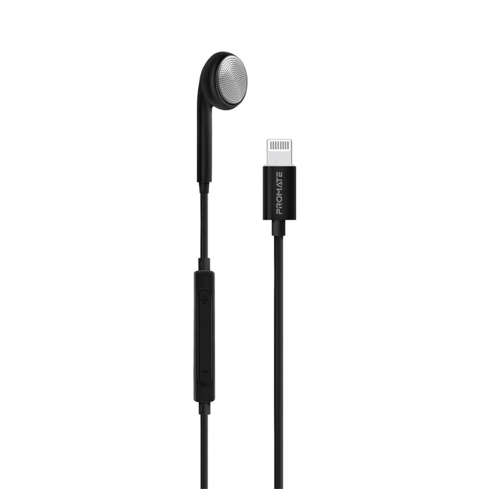 PROMATE Apple MFI Certified HiFi Wired Mono Earbud with Call Button and Micropho