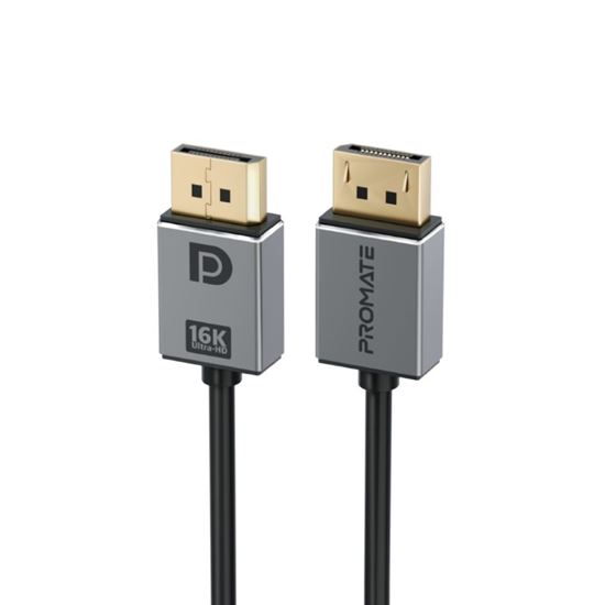 PROMATE 2m DisplayPort Cable. Supports HD up to 16K@60Hz. Supports 80Gbps Data T