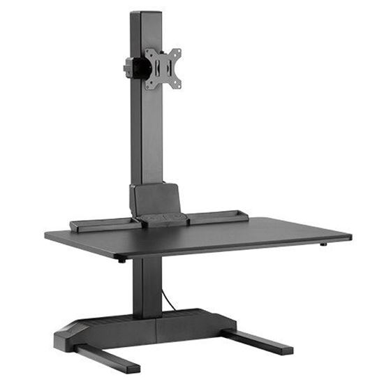 BRATECK Electric Height Adjustable Sit-Stand Desk Converter . Strong Motor, Easy