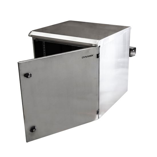 DYNAMIX 18RU Stainless Outdoor Cabinet 611x425x915mm (WxDxH). SUS316 Stainless S