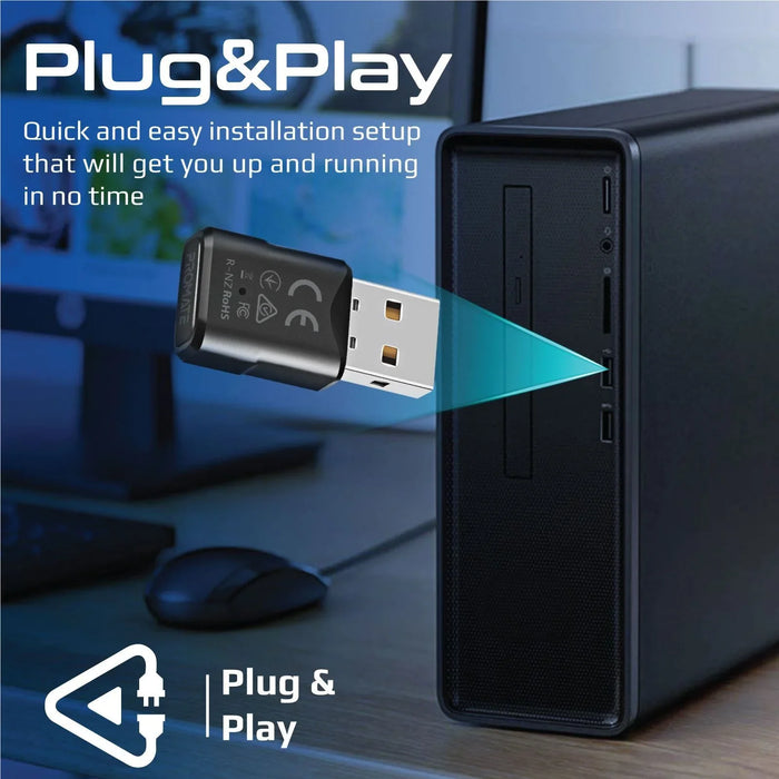 PROMATE USB-A Sleek Mini Bluetooth Audio Adapter with MultiPoint Pairing. Range - LX2001 - Homewares, Outdoor, Phone Accessories, Cases, Speakers, Headphones + More -