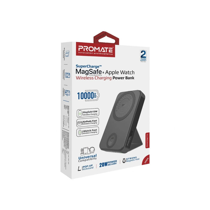 PROMATE 10000mAh Dual Charging Magsafe Wireless PowerBank. Perfect for iPhone Apple Watch Airpods - LX2001 - Homewares, Outdoor, Phone Accessories, Cases, Speakers, Headphones + More -