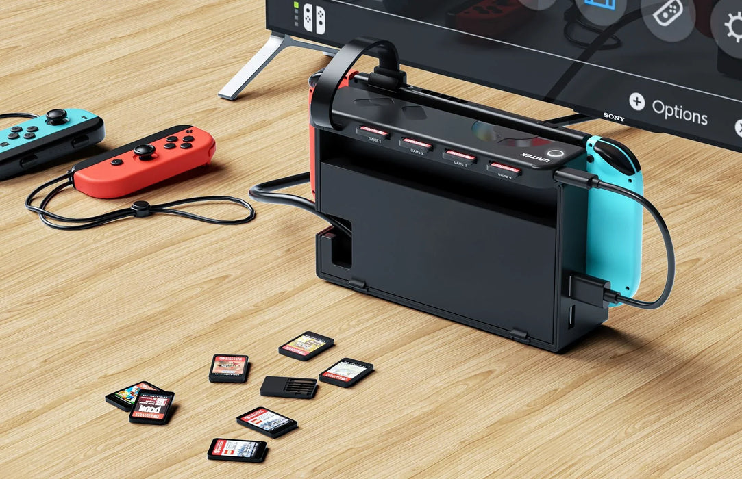 UNITEK Switch 4-in-1 Game Card Reader with 4x Card Reader Slots. One-touch Displ - LX2001 - Homewares, Outdoor, Phone Accessories, Cases, Speakers, Headphones + More -