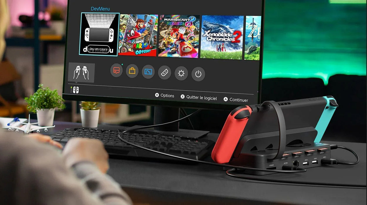 UNITEK Switch Docking Station with 4x Game Card Reader Slots. One-touch Display/ - LX2001 - Homewares, Outdoor, Phone Accessories, Cases, Speakers, Headphones + More -