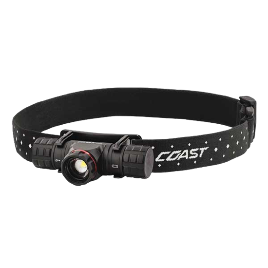 COAST LED Headlamp with Dual-Power Rechargeable Battery & 1000 Lumens. Battery L