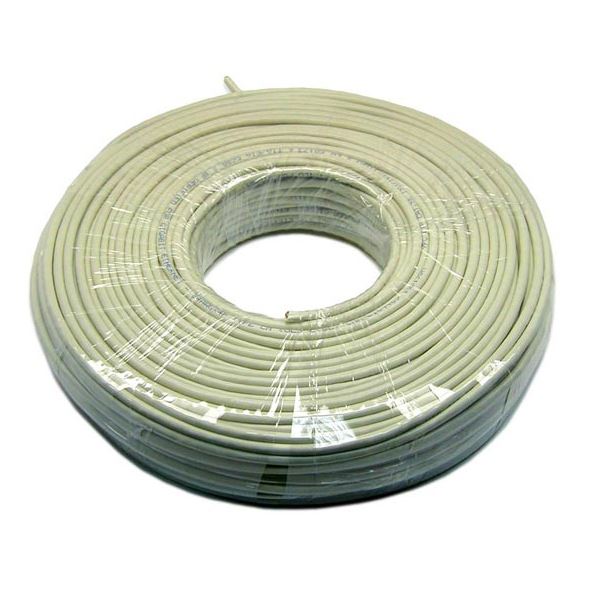 DYNAMIX 50m Cat5e Ivory UTP SOLID Cable Roll 100MHz, 24AWGx4P, PVC CM UL Rated J
